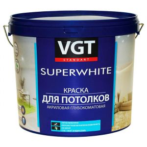 ВГТ Краска ВД-АК-2180 для потолков супербелая 45кг ― Оптовая продажа строительных материалов ТД "Одис"