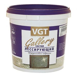 ВГТ Состав лессирующий "Gallery" полупрозрачный бесцветный 0,9кг ― Оптовая продажа строительных материалов ТД "Одис"