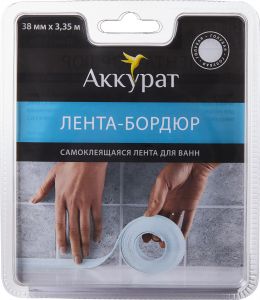Лента-бордюр самокл. 38мм*3,35м голубая ― Оптовая продажа строительных материалов ТД "Одис"
