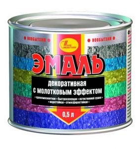 НБХ Эмаль с молотковым эффектом темно-серая 0,5л ― Оптовая продажа строительных материалов ТД "Одис"