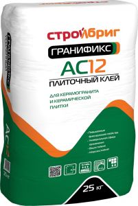 СТРОЙБРИГ Клей плиточный ГРАНИФИКС АС12 для керамогранита 25кг ― Оптовая продажа строительных материалов ТД "Одис"