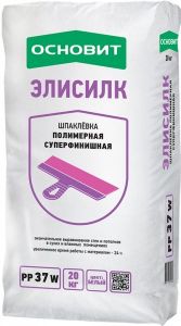 ОСНОВИТ Шпаклевка суперфинишная ЭЛИСИЛК РР37 W полимерная белая 20кг ― Оптовая продажа строительных материалов ТД "Одис"