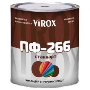 VIROX Эмаль ПФ-266 СТАНДАРТ золотисто-коричневая 2,7кг ― Оптовая продажа строительных материалов ТД "Одис"