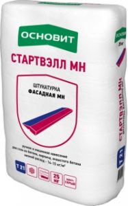 ОСНОВИТ Штукатурка фасадная ТЕХНО PC21 M цементная 25кг ― Оптовая продажа строительных материалов ТД "Одис"
