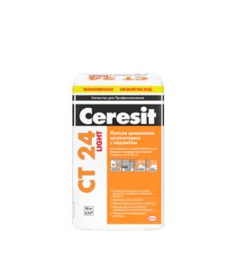 CERESIT CT24 Light Штукатурка цементная с перлитом 20кг ― Оптовая продажа строительных материалов ТД "Одис"