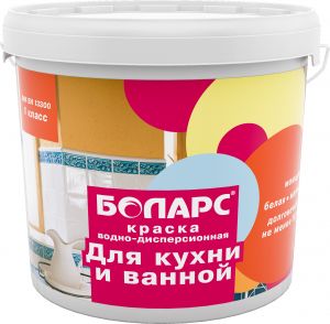БОЛАРС Краска водно-дисперсионная ДЛЯ КУХОНЬ И ВАННЫХ КОМНАТ 7кг ― Оптовая продажа строительных материалов ТД "Одис"