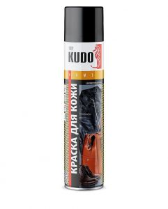KUDO Краска-аэрозоль для гладкой кожи KU-5241, 400мл черная ― Оптовая продажа строительных материалов ТД "Одис"