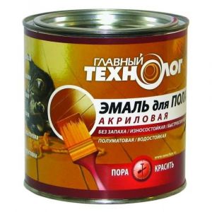 ГЛАВНЫЙ ТЕХНОЛОГ Эмаль для пола акриловая серая 2,4кг ― Оптовая продажа строительных материалов ТД "Одис"