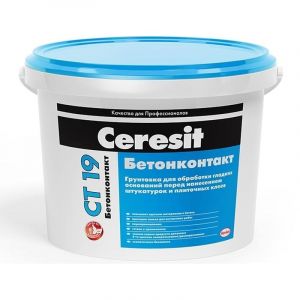 CERESIT CT19 Грунтовка Бетонконтакт морозостойкая 5кг ― Оптовая продажа строительных материалов ТД "Одис"