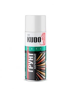 KUDO Грунт акриловый аэрозольный KU-2101, 520мл серый ― Оптовая продажа строительных материалов ТД "Одис"