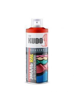 KUDO Краска аэрозольная для металлочерепицы KU-03005-R 520мл RAL 3005 винно-красный ― Оптовая продажа строительных материалов ТД "Одис"