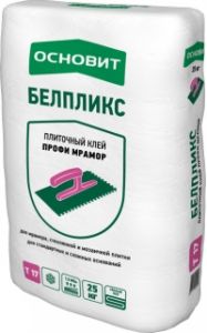 ОСНОВИТ Клей для мрамора и мозаичной плитки МАКСИПЛИКС АС17 W цементный белый 25кг ― Оптовая продажа строительных материалов ТД "Одис"