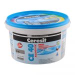 CERESIT CE 40 Затирка эластичная водооттал. противогрибковая белый 2кг