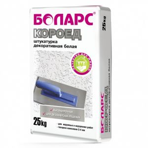 БОЛАРС Штукатурка декоративная белая КОРОЕД 25кг ― Оптовая продажа строительных материалов ТД "Одис"