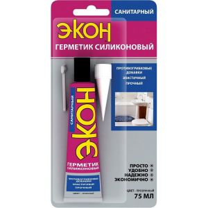 ЭКОН Герметик силиконовый санитарный 280мл прозрачный ― Оптовая продажа строительных материалов ТД "Одис"