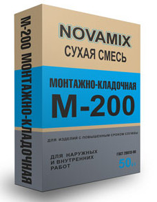 Смесь М-200 Novamix (Монтажно-кладочная) 50 кг ― Оптовая продажа строительных материалов ТД "Одис"