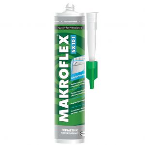 MAKROFLEX Герметик силиконовый SX101 санитарный серый 0,29л ― Оптовая продажа строительных материалов ТД "Одис"