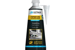 ULTIMA Герметик силиконовый универсальный бесцветный тюбик 80мл ― Оптовая продажа строительных материалов ТД "Одис"