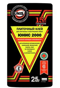 ЮНИС Клей плиточный 2000, 5кг ― Оптовая продажа строительных материалов ТД "Одис"