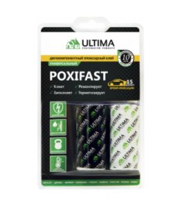 ULTIMA POXIFAST Клей эпоксидный двухкомпонентный 60г, блистер ― Оптовая продажа строительных материалов ТД "Одис"